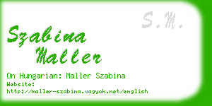 szabina maller business card